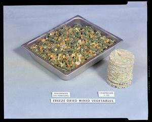 Food lab, freeze dried mixed vegetables, rehydrated, 34 portions - compressed, 1 pound