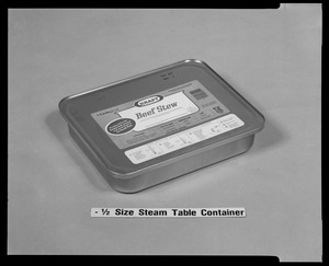 Food packaging div., 1/2 size steam table container