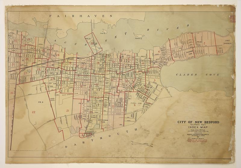 Atlas of the City of New Bedford, Index Map, Southern Part, plate [iiv 