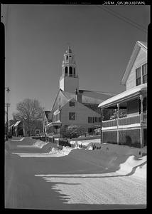 Marblehead, Old North Church, UCC, in snow