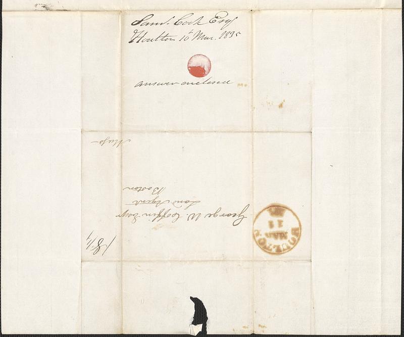 Samuel Cook to George Coffin, 10 March 1835 - Digital Commonwealth