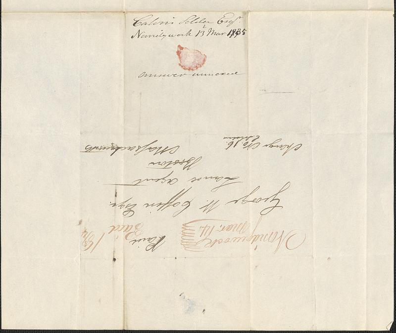 Calvin Selden to George Coffin, 13 March 1835