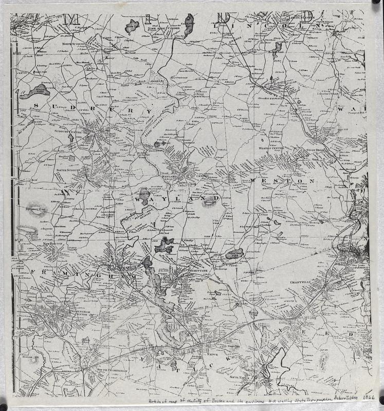 Portion of map of the city of Boston and its environs