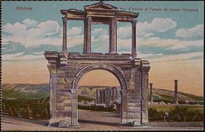 Athènes. Arc d'Adrien et Temple de Jupiter Olympien