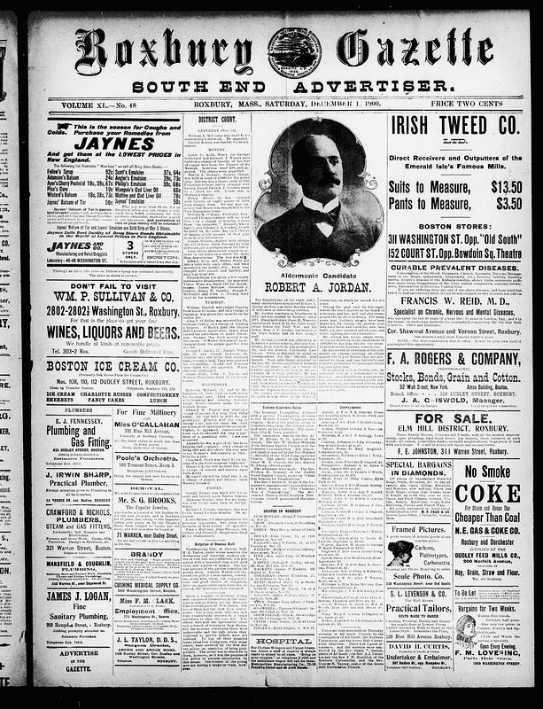 Roxbury Gazette and South End Advertiser, December 01, 1900 Digital