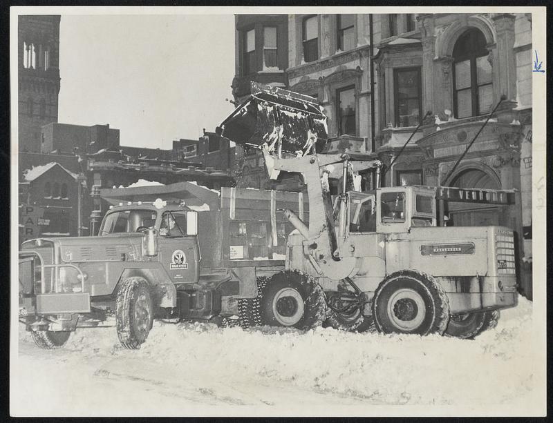 Snow Removal Dartmouth St. near Comm. Ave. Digital Commonwealth