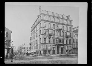 Copy negative of ca. 1859 photo of Hotel Pelham, Boston, Massachusetts