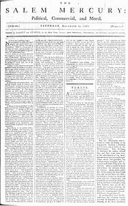 The Salem Mercury: Political, Commercial, and Moral