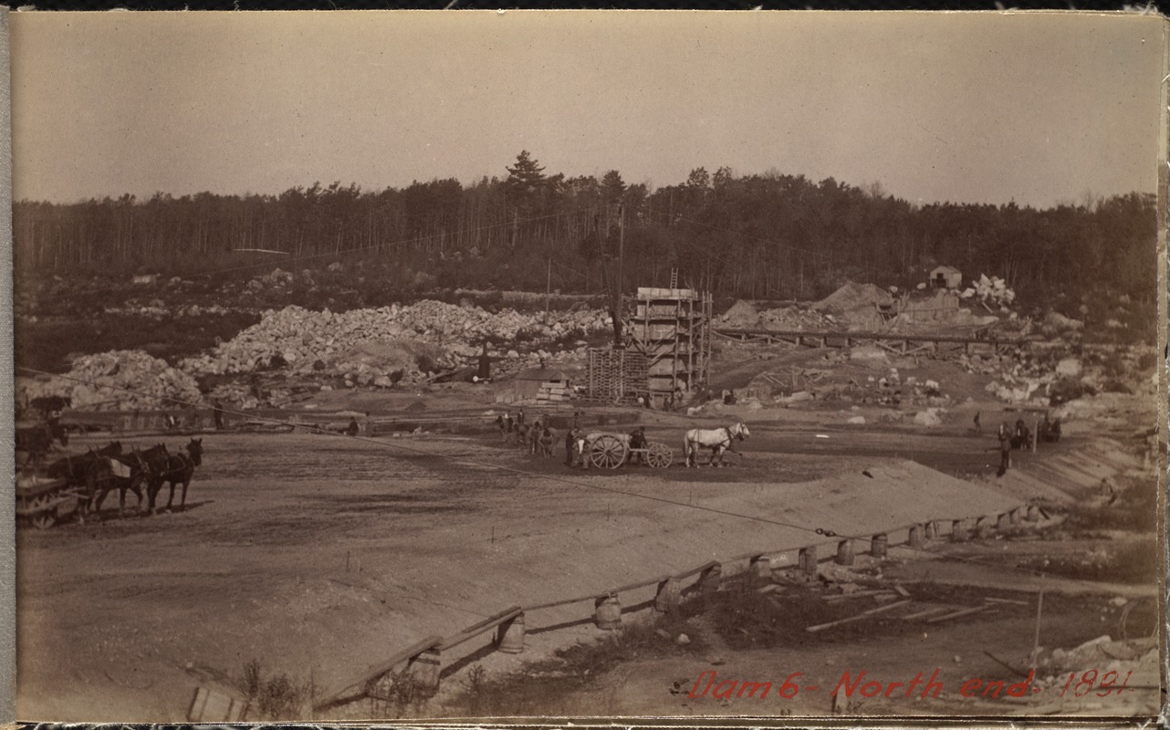 Sudbury Department, Hopkinton Dam, northerly end, Ashland, Mass., 1891