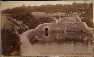 Sudbury Department, Hopkinton Reservoir, wasteway and 48-inch outlet, Ashland; Hopkinton, Mass., 1893
