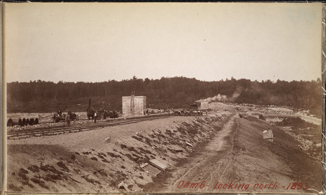 Sudbury Department, Hopkinton Reservoir, looking north, Ashland; Hopkinton, Mass., 1893