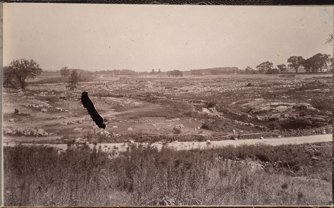 Sudbury Department, Sudbury Reservoir, Section E, looking downstream, showing Ball's place on the right, Southborough, Mass., Aug. 1896