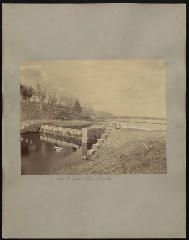 Sudbury Department, Lake Cochituate, Outlet Dam, Framingham, Mass., 1893