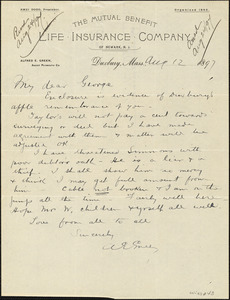 Letter from A.E. Green to "George," Aug 12 1897