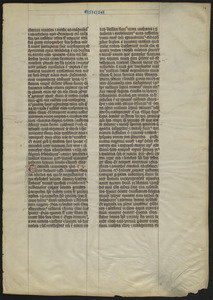 Single leaf from a 15th-century Bible