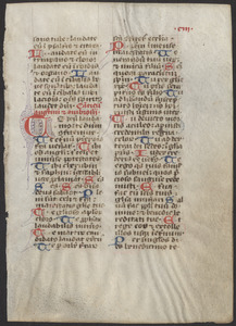 Single leaf from a 13th-century breviary