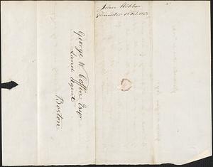 John Webber to George Coffin, 13 February 1843