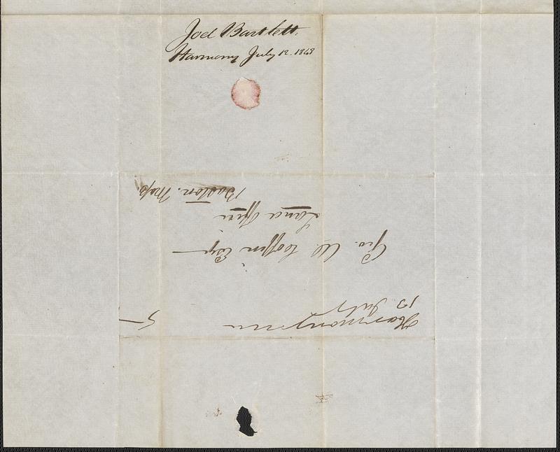 Joel Bartlett to George Coffin, 12 July 1848 - Digital Commonwealth