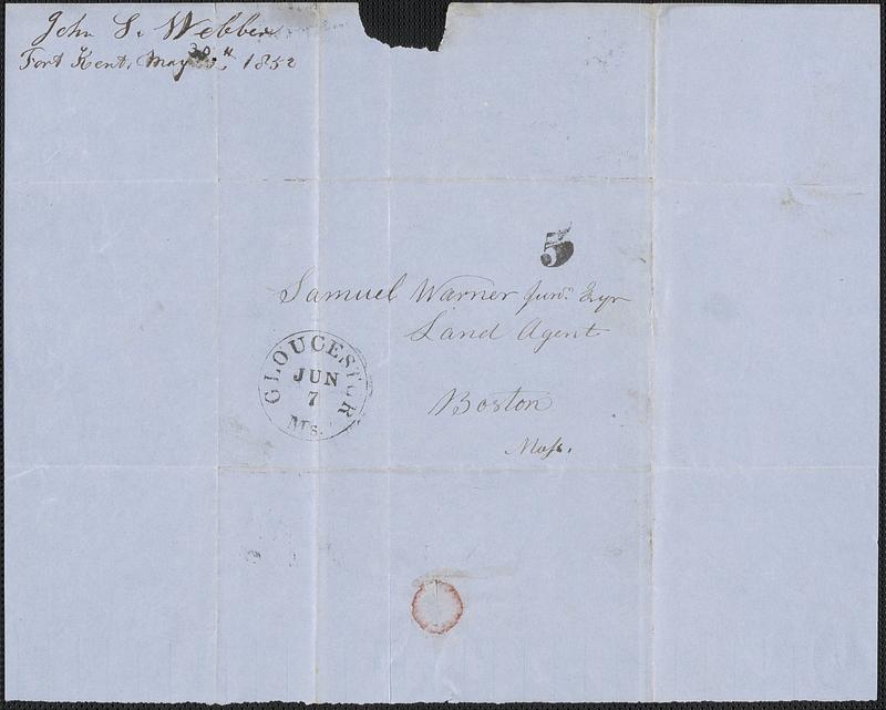 John Webber to Samuel Warner, 6 June 1852 - Digital Commonwealth