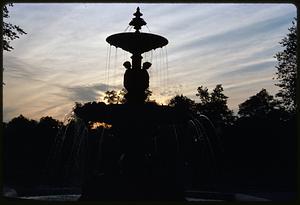 Brewer Fountain at sunset, Boston Common