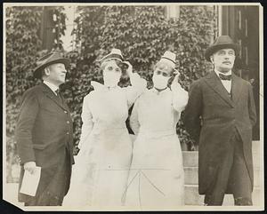 Make Over Seminary Into Hospital Within 30 Hours Doctors and nurses have organized a complete medical unit to care for the convalescent influenza cases at St. John's Seminary. Left to right: Dr. William H. Devine, superintendent in charge of the hospital; Miss Alma Taylor, head nurse; Miss Jennie R. Dix, nurse in charge of the receiving room, and Dr. J. A. Colburn, who is giving his entire time to the hospital.