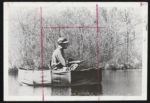 Contentment-Scenes like this one, taken on Lake Walden, will be common throughout the state beginning tomorrow when the fresh water fishing season opens. Note the collapsible boat.
