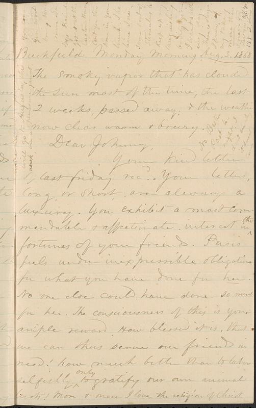 Letter from Zadoc Long to John D. Long, August 3, 1868 - Digital ...