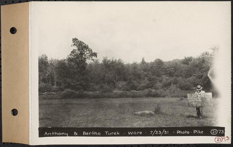 Contract No. 21, Portion of Ware-Belchertown Highway, Ware and Belchertown, land of Anthony and Bertha Turek, Plan No. S-5 Ware, Mass., Jul. 23, 1931