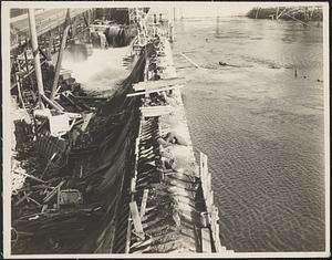 New dam under construction, Nashua River