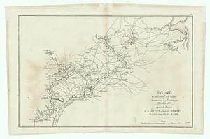 Theatre des operations des armees Americaine et Britanique en 1776 et 1777, depuis la Riviere de Rariton, dans le Jersey de l'est, jusqu a la tete de l'Elk dans le Maryland