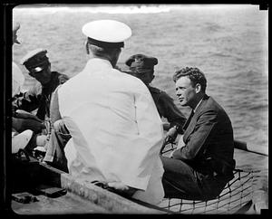 Charles Lindbergh with people in uniform