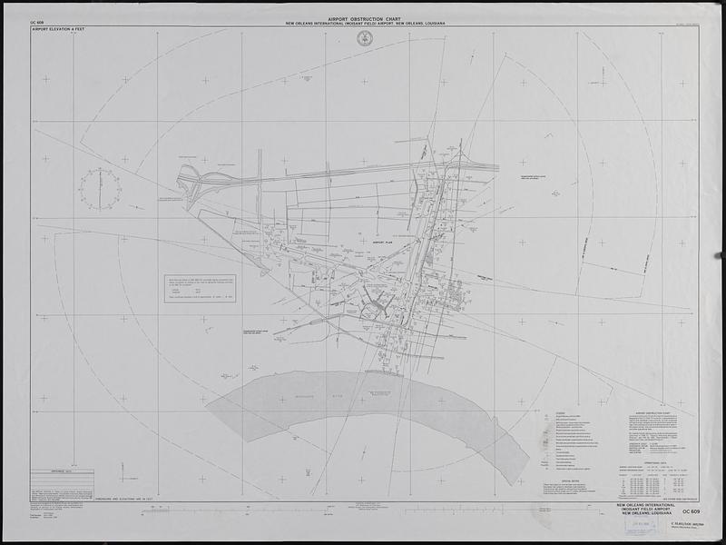 Airport obstruction chart, OC 609, New Orleans International (Moisant Field) Airport, New Orleans, Louisiana