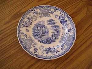 Staffordshire blue transfer plate