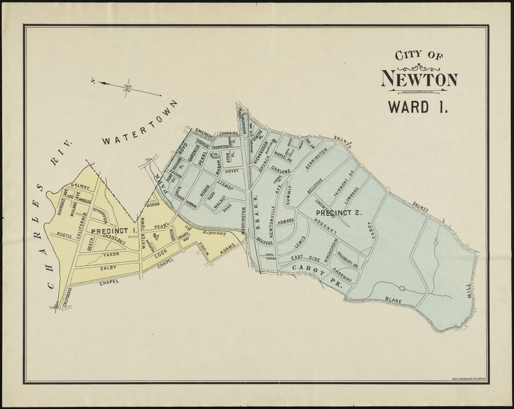City of Newton, Ward 1, 1906 [Newton Corner, Nonantum]