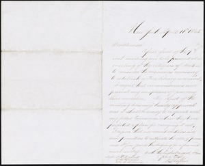 Letter to D.K. Hitchock, G.W. Bacon and Wm. G.W. Lewis, April 11, 1865