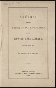 Newton Free Library documents 1865-1886 [compiled by the staff of the Newton Free Library]