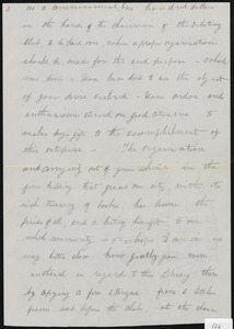 Letter to David K. Hitchcock, March 15, 1886