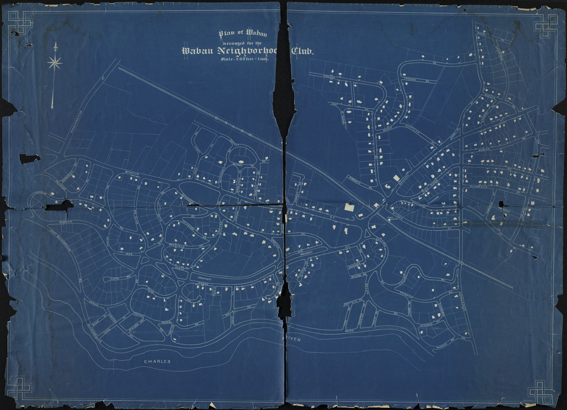 Plan of Waban arranged for the Waban Neighborhood Club c. 1910