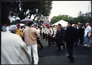 Newton Free Library Grand Opening Celebration, September 15, 1991. Fife & Drum Corps (Bedford, MA). Audience