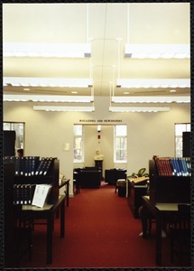 Newton Free Library, Newton, MA. Interior. Periodicals reference