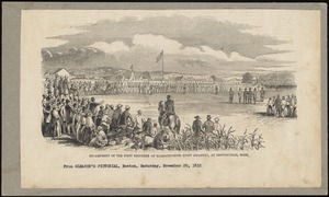 Newtonville: encampment of 1st Regiment of Massachusetts Light Infantry