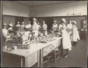 Stearns School, cooking class. Newton, MA