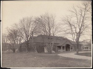 Drill shed rear of Classical High School, Walnut St., Newtonville. Newton, MA
