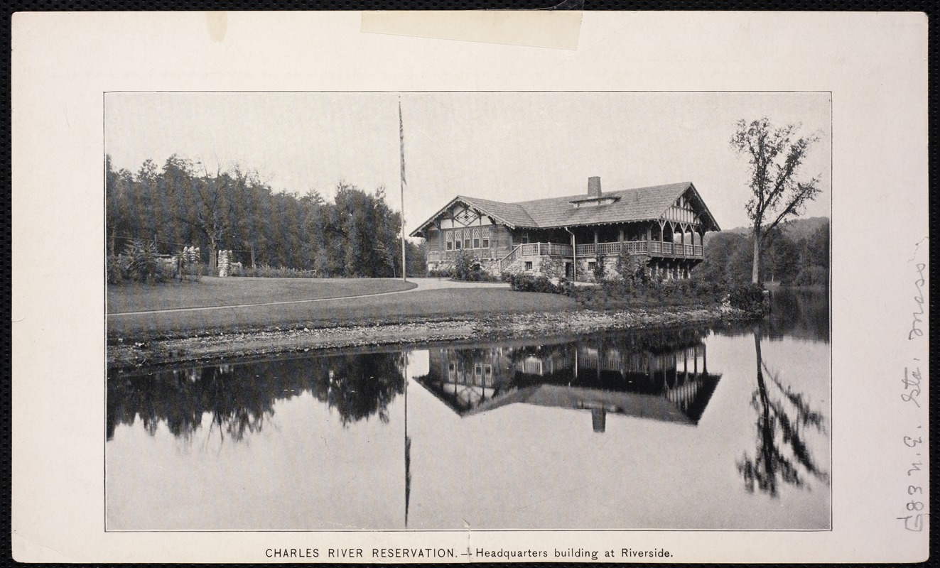 Villages of Newton, MA. Auburndale. Charles River Reservation building, Auburndale