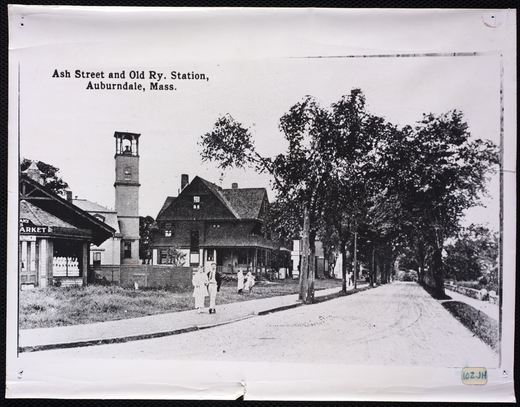 Villages of Newton, MA. Auburndale. Ash railroad station, Auburndale