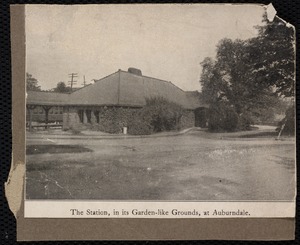 Villages of Newton, MA. Auburndale. Railroad station, Auburndale