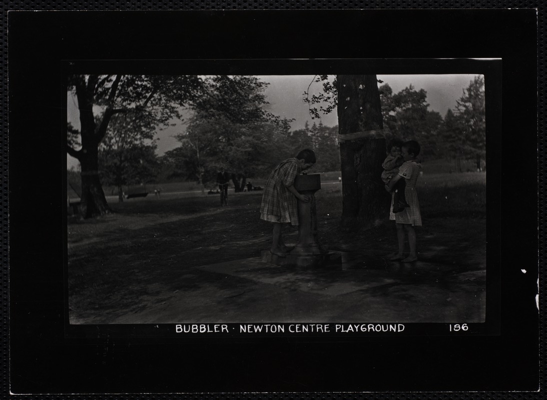 Villages of Newton, MA. Newton Centre. Bubbler, Newton Centre Playground