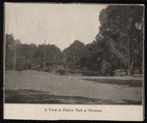 Villages of Newton, MA. Newton Corner. Farlow Park, Newton Corner
