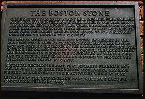Boston Stone wall plaque