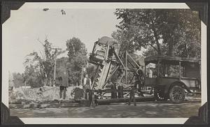 Barber Greene digger working across the State Road